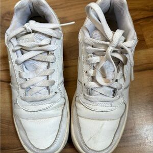 Nike White Lace-Up Sneakers